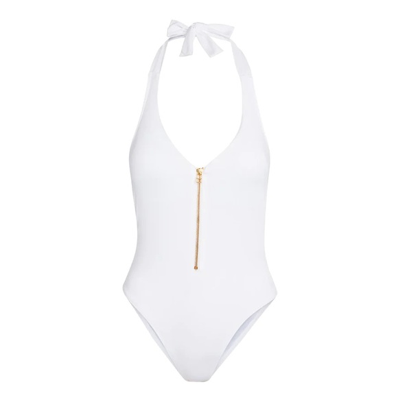 White One Piece with Gold Zipper - The Santorini - Picture 1 of 9